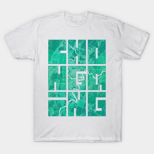 Chongqing, China City Map Typography - Watercolor T-Shirt